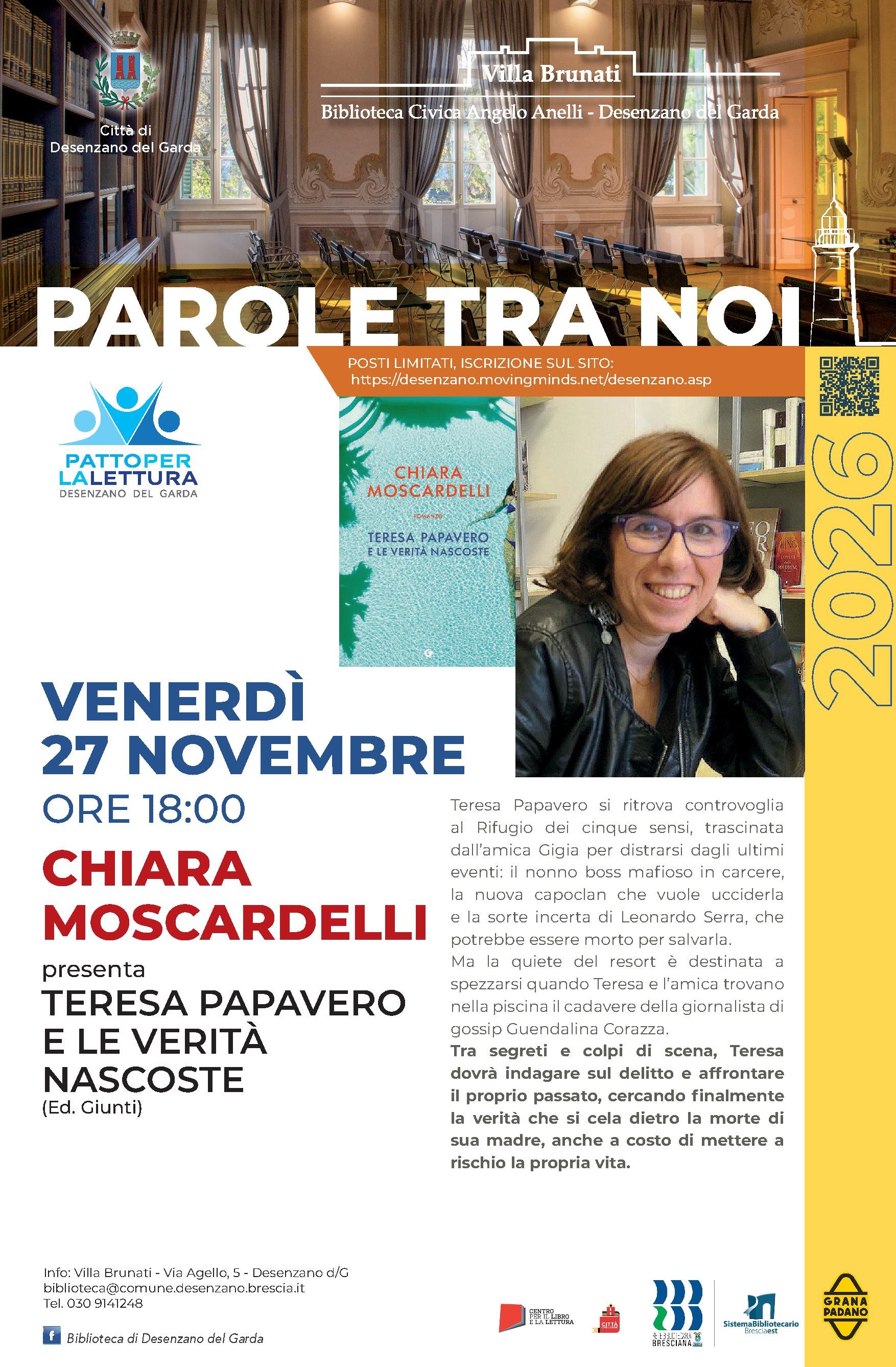 venerdì 27 novembre, ore 18:00  PAROLE TRA NOI: Chiara Moscardelli
